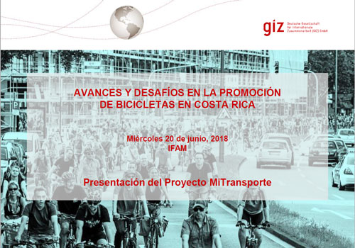Taller avances y desafíos en la promoción de bicicletas en Costa Rica